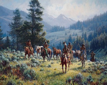 アメリカインディアン Painting - 西部アメリカン・インディアン 26